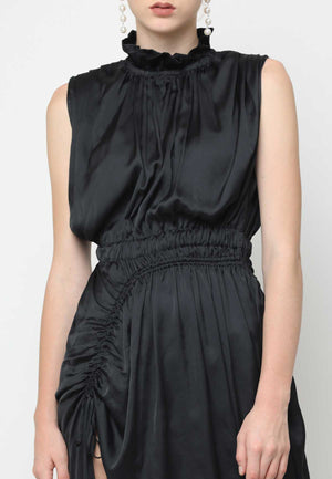 Ava. Arched Dress - Black