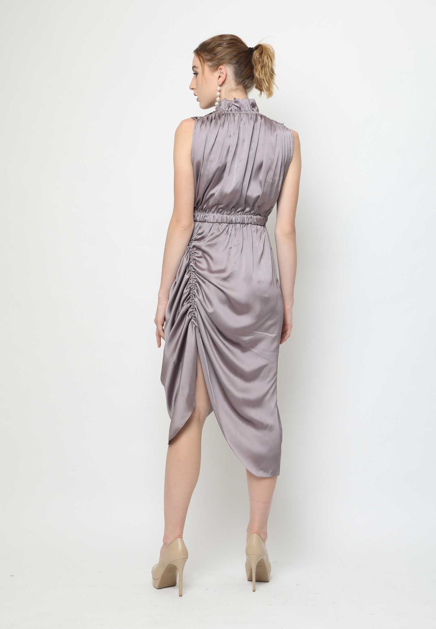Ava. Arched Dress - Grey